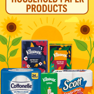15% off Cottonelle, Kleenex, Viva, and Scott household paper products with extra Subscribe & Save savings.