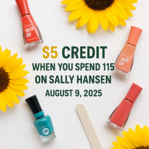 $5 Credit on Sally Hansen Nail Polish & Beauty Products – August 9, 2025 Daily Deal
