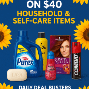Save $10 when you spend $40 on Household & Self-Care items – Over 130 products included
