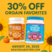 Orgain protein powders, shakes, and superfood blends with a 30% off coupon today