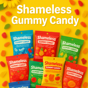 Bag of Shameless Gummy Candy – Low Calorie, Keto-Friendly, Vegan Gummies with 20% Coupon