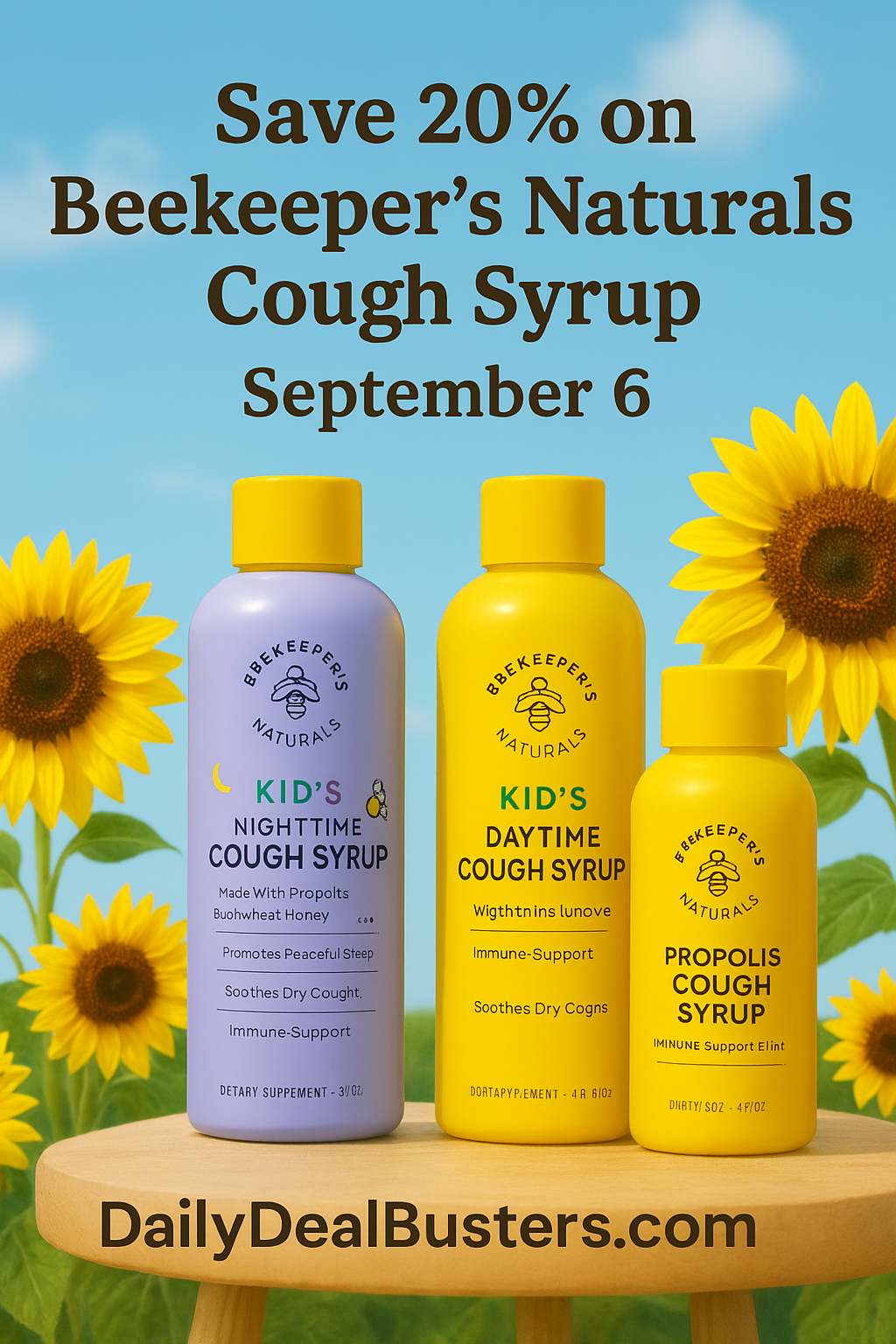 Beekeeperβs Naturals Kids and Adult Cough Syrup β Daytime and Nighttime Value Packs with Natural Immune Support