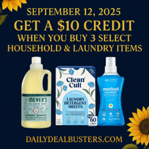 Get a $10 Credit on 3 Select Household & Laundry Items – Amazon Deal