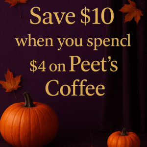 Peet’s Coffee fall savings – $10 off $45 on pods, beans, and ground coffee