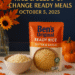 Benβs Rice and Seeds of Change microwave pouches surrounded by fall leaves and pumpkins with text reading β15% Off Benβs Rice & Seeds of Change Ready Meals β October 5, 2025.β