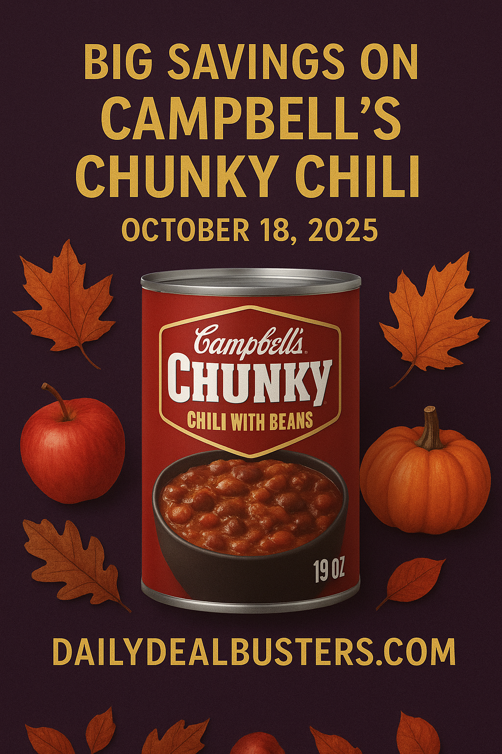 Big Savings on Campbellβs Chunky Chili β hearty comfort food for fall