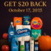 Spend $80, Get $20 Back on Procter & Gamble Products β Fall Savings Event