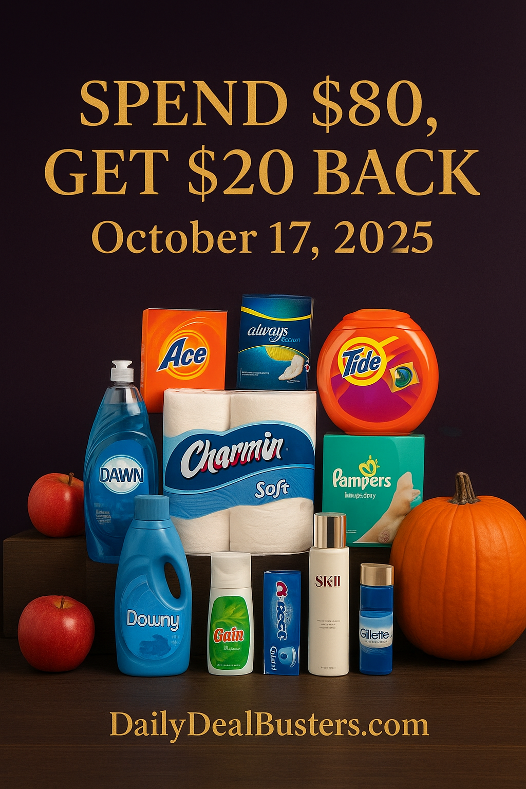 Spend $80, Get $20 Back on Procter & Gamble Products — Fall Savings Event