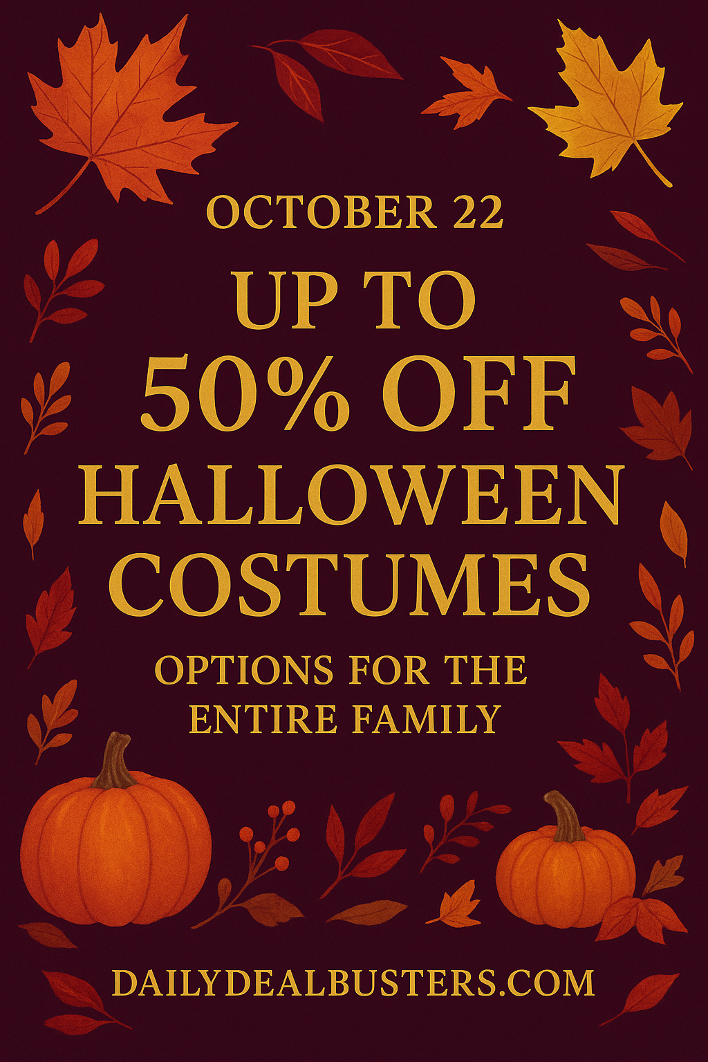 Up to 50% off Halloween Costumes β Family and Pet Costume Deals
