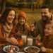Lifestyle image of people sharing chocolate truffles and treats on a cozy fall evening.
