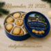 Royal Dansk Danish Butter Cookies in a festive gift tin, assorted shapes and flavors, perfect for holiday gifting.