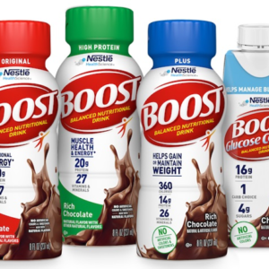 Assorted Boost nutritional drinks in multiple flavors and varieties