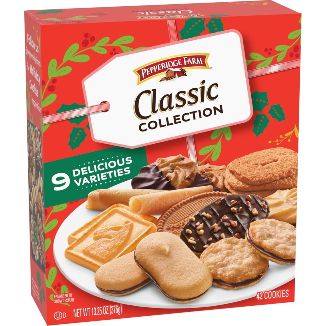 Box of Pepperidge Farm Cookies Classic Collection featuring 9 cookie varieties