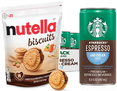 Image featuring assorted grocery and beverage items arranged on a clean background, showcasing a variety of snacks, drinks, sweets, and pantry staples included in today’s daily grocery savings event.