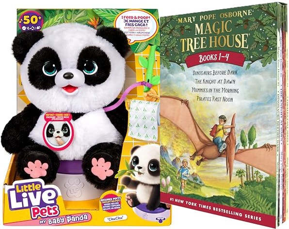 Holiday promotion featuring children’s books and toys with a buy one get one half off offer