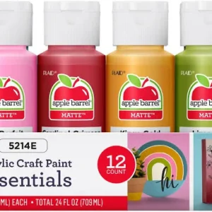 Assorted Apple Barrel acrylic paint bottles in multiple vibrant colors