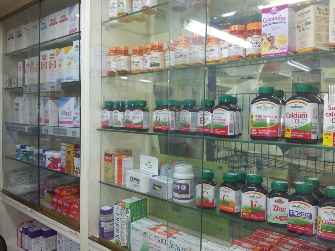 Assorted vitamins and supplements representing health and wellness products