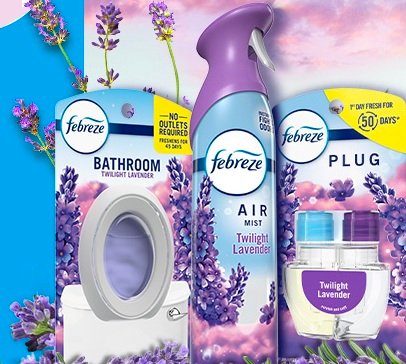 Febreze Products deal featuring air fresheners and odor control solutions with stackable savings opportunities