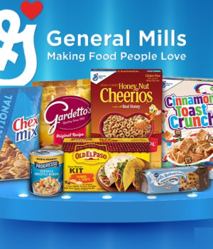 General Mills pantry staples and snack products featured in a food promotion