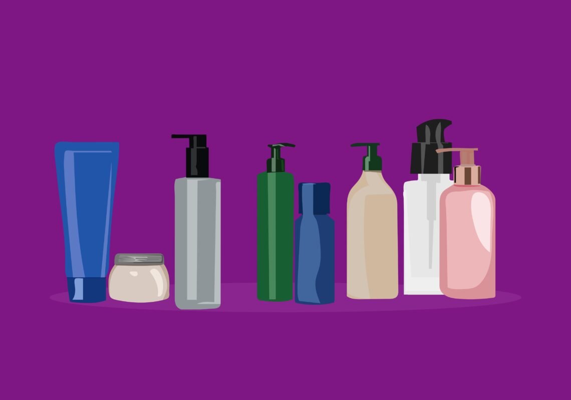 health care supplements and wellness products arranged neatly