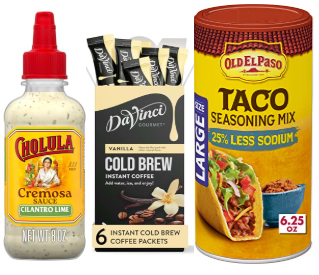 pantry staples and taco ingredients arranged for meal prep