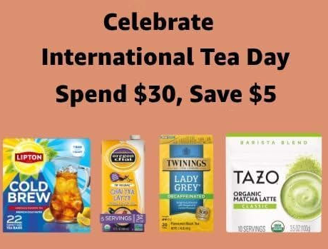 Tea bags, chai concentrates, and ready-to-drink tea beverages for pantry stock-ups and daily routines