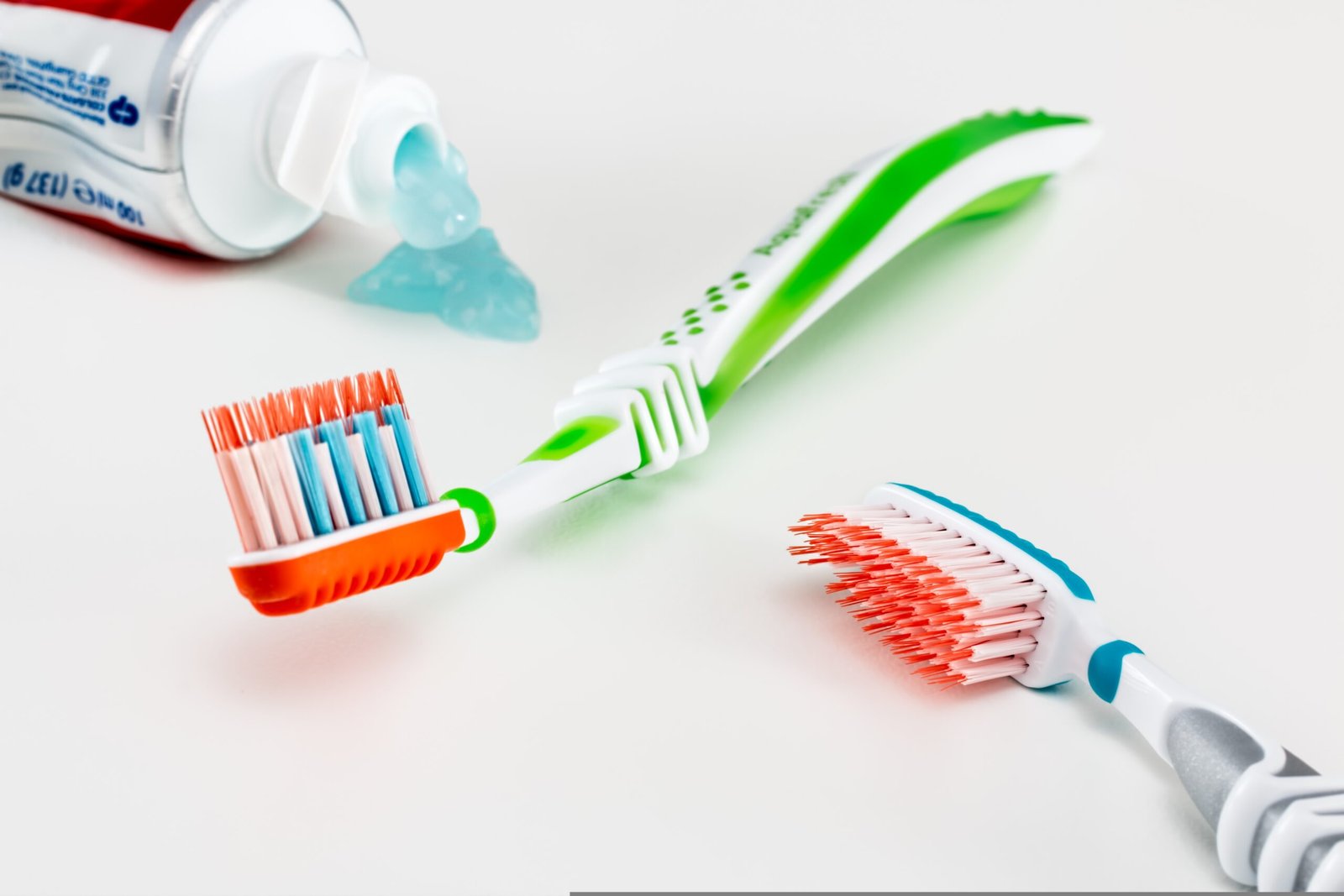 Oral care products including toothpaste, mouthwash, and dental hygiene items for daily routines