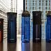 Promotional graphic featuring Contigo reusable water bottles, insulated travel mugs, and stainless steel tumblers.