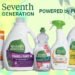 Seventh Generation cleaning, laundry, dishwashing, and household products featured in a promotional savings graphic.