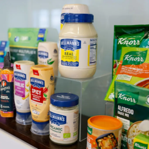 Promotional graphic featuring pantry staple products from Knorr, Hellmann's, Best Foods, Lipton, and related cooking essentials with a 40% coupon.