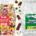 Bulk bags of assorted candy including sour gummies, hard candies, licorice, and individually wrapped treats