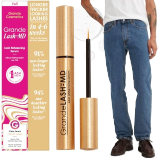 Beauty, hair care, skincare, makeup, nail polish, and apparel products featured in a promotional savings graphic.