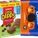 Assorted OREO cookies, snack bars, and household cleaning products featured in a shopping promotion