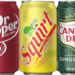 Promotional graphic featuring assorted 12-pack soda cases with a three-for-$16 beverage promotion.