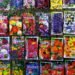 Colorful seed packets displayed for gardeners to choose from.