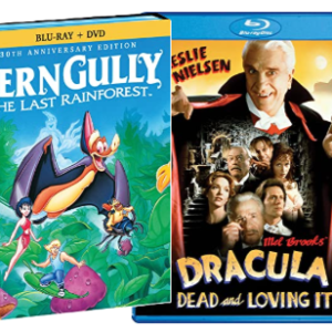 Blu-ray movie collection featuring assorted film titles and movie artwork.